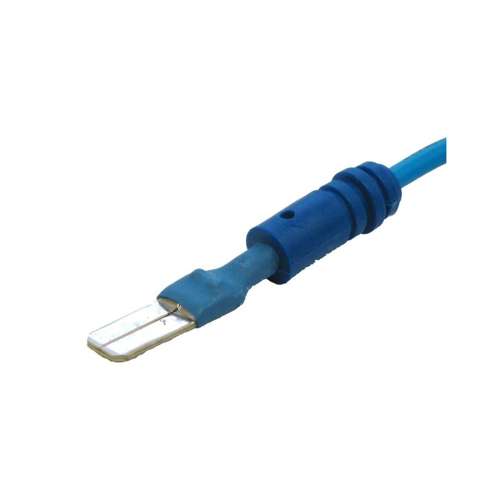 Conectores de terminal de cable con terminales de cable planos de 6,0 mm (planos/cuadrados) azules