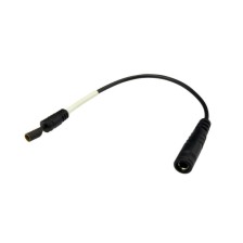 Conector de cable hembra con terminales redondos, negro, 3,5 mm