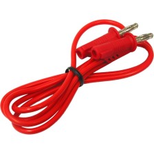 Cable de prueba de seguridad con conectores apilables de Ø 4 mm y 1,2 m, color rojo