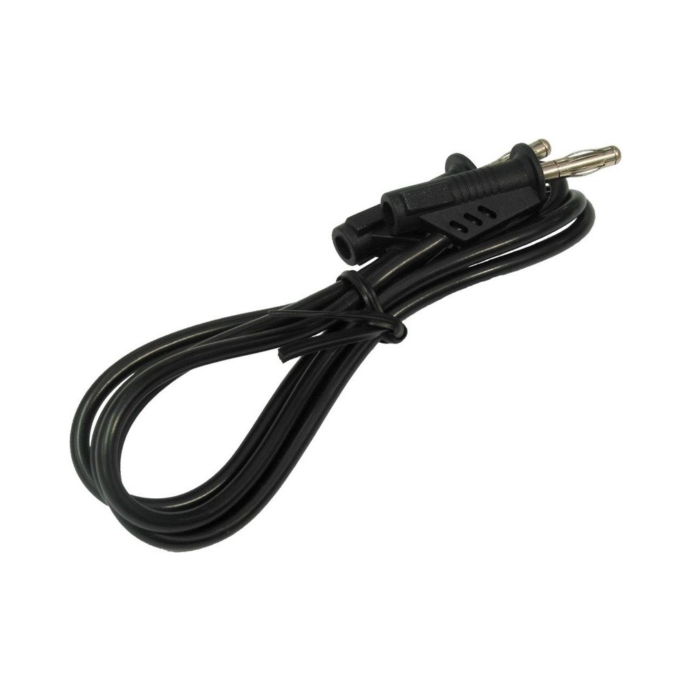 Cable de prueba de seguridad con conectores apilables de Ø 4 mm y 1,2 m, color negro
