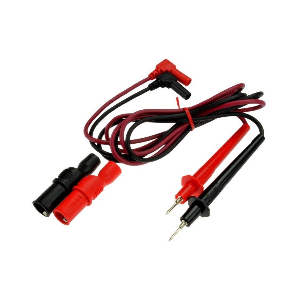 Juego de cables de prueba para multímetro digital (rojo + negro) ET247