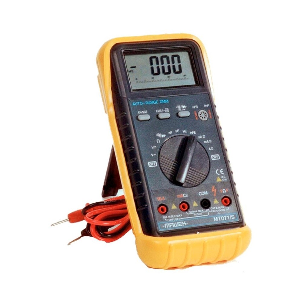 Multímetro digital Mot.MT con pantalla LCD, máx. 10 amperios, prueba de continuidad acústica