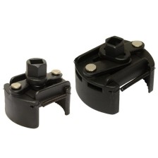 Juego de llaves universales para filtros de aceite (2 piezas, 60-80 y 80-110 mm, dientes orientados a la izquierda)