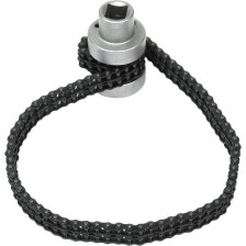 Llave de cadena para filtro de aceite con doble cadena, extrafina, de 60 a 170 mm