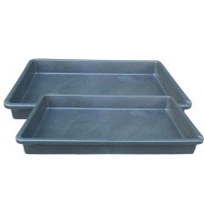 Juego de bandejas de goteo extraplanas de 2 piezas, capacidad de 45 litros, 880x600x100 mm