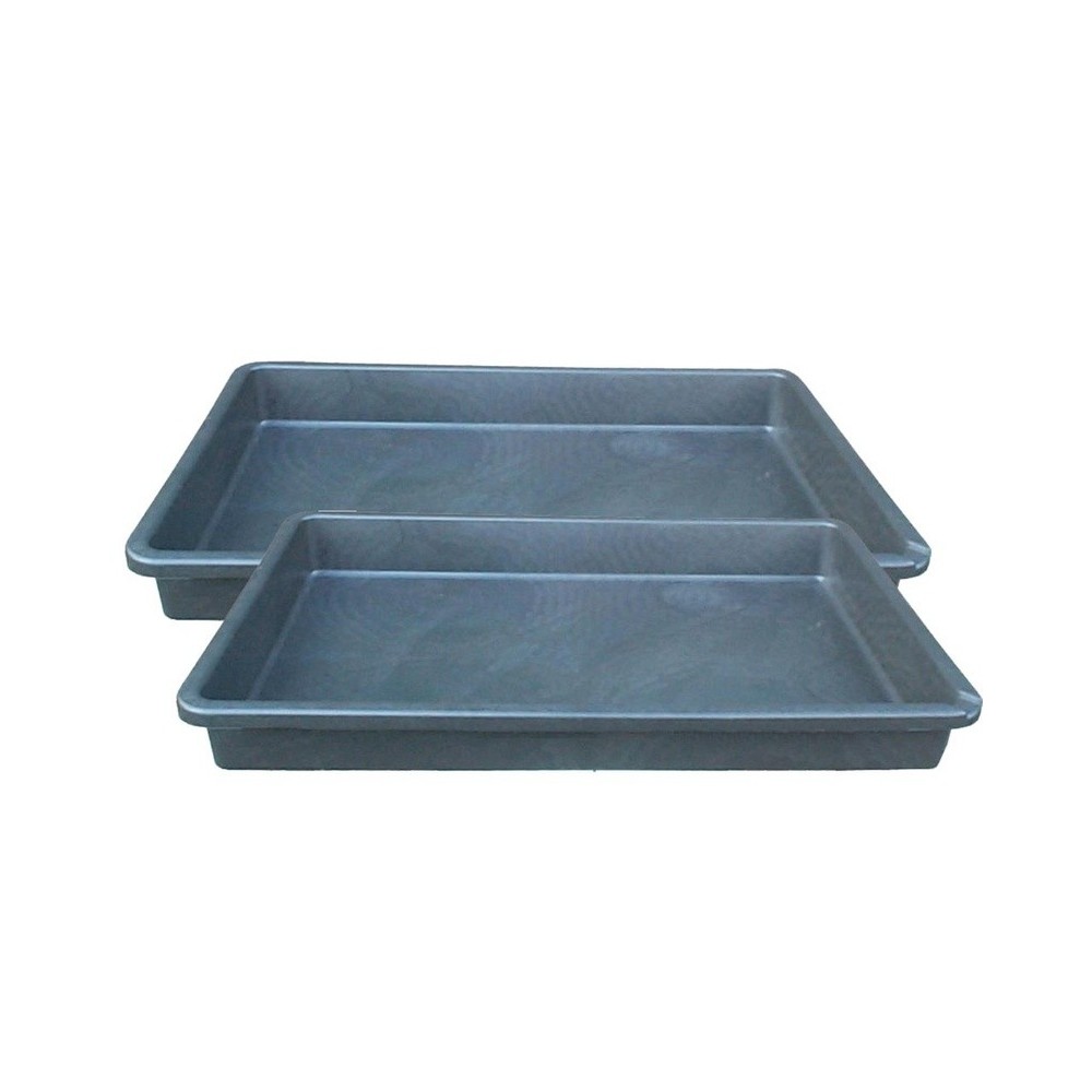 Juego de bandejas de goteo extraplanas de 2 piezas, capacidad de 45 litros, 880x600x100 mm