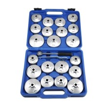 Juego de llaves de vaso universales para filtro de aceite, 23 piezas de aluminio fundido a presión