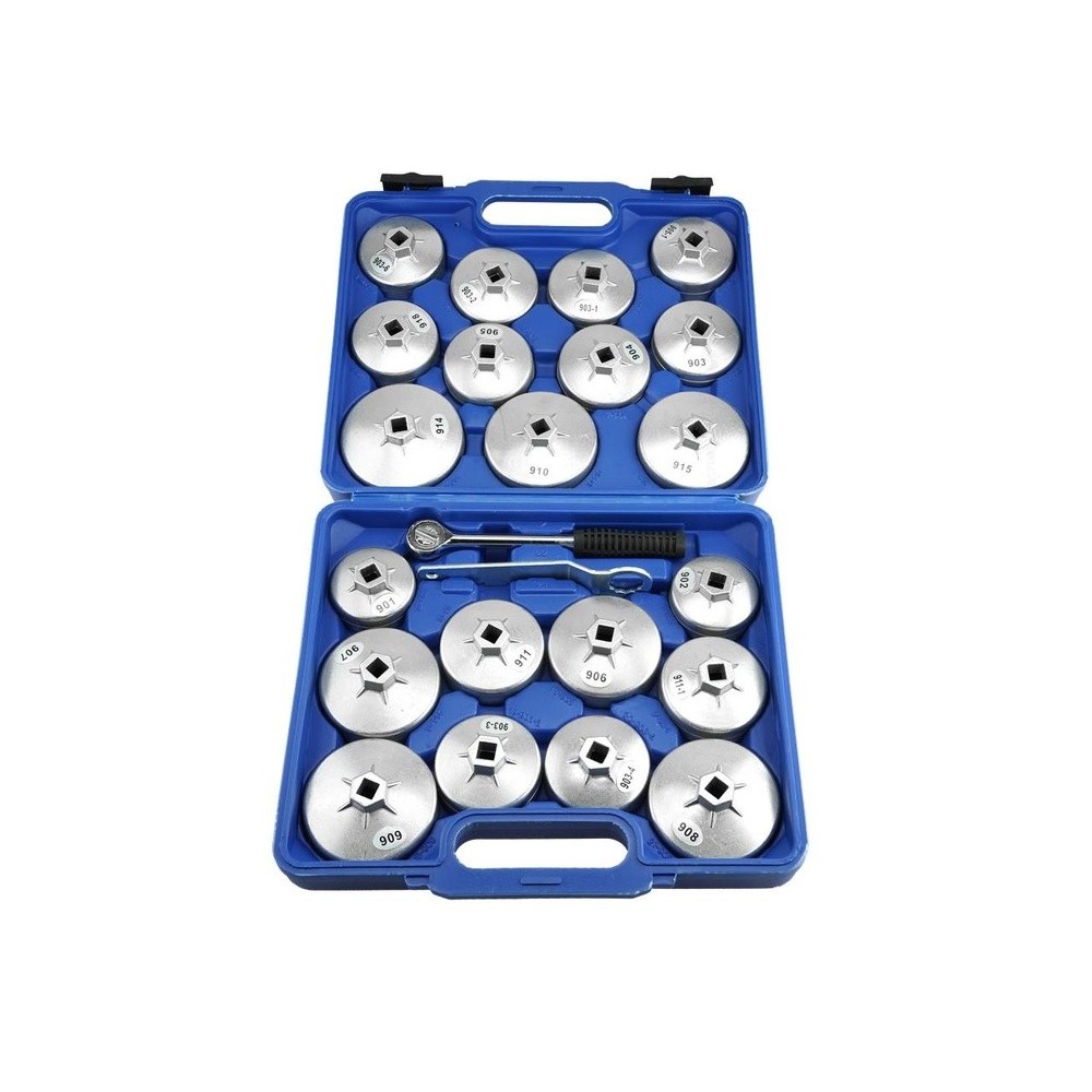 Juego de llaves de vaso universales para filtro de aceite, 23 piezas de aluminio fundido a presión