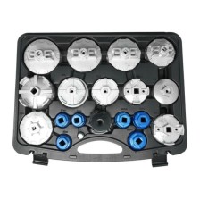 Juego de llaves para filtros de aceite universales, 19 piezas.
