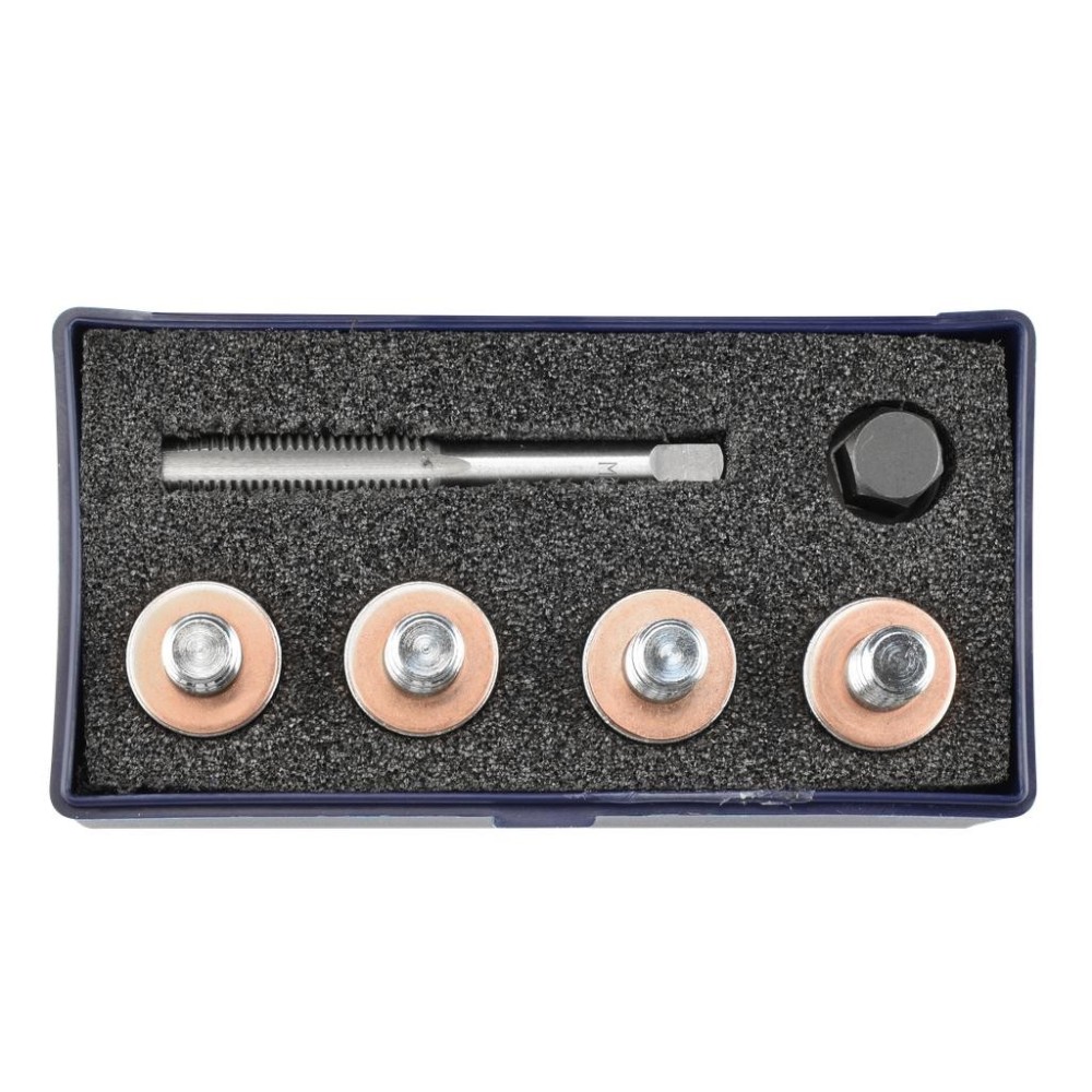 Kit de reparación de roscas para tapones de drenaje del cárter de aceite M10 x 1,5, p. ej., Citroën, Ford, Peugeot