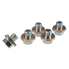 Tapón de drenaje M11 x 1,5 x 20 mm con anillos de sellado de cobre 11 x 20 x 1,5 unidad de embalaje 5 uds.