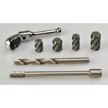 Juego de escariadores universales para sensores ABS (7 piezas, con carraca y escariadores, Ø10, 14, 15 y 18 mm)