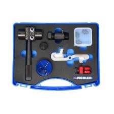 Herramienta para abocardar frenos de vehículos modelo M para bridas simples y dobles SAE y DIN