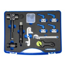 Juego de servicio para conductos de freno, 14 piezas, incluye herramienta de abocardado, dispositivo de doblado, abrazaderas de