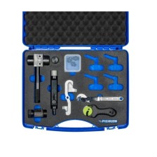 Juego de servicio de línea de freno, 10 piezas, incluye herramienta de abocardado, dispositivo de doblado y cortador de tubos (