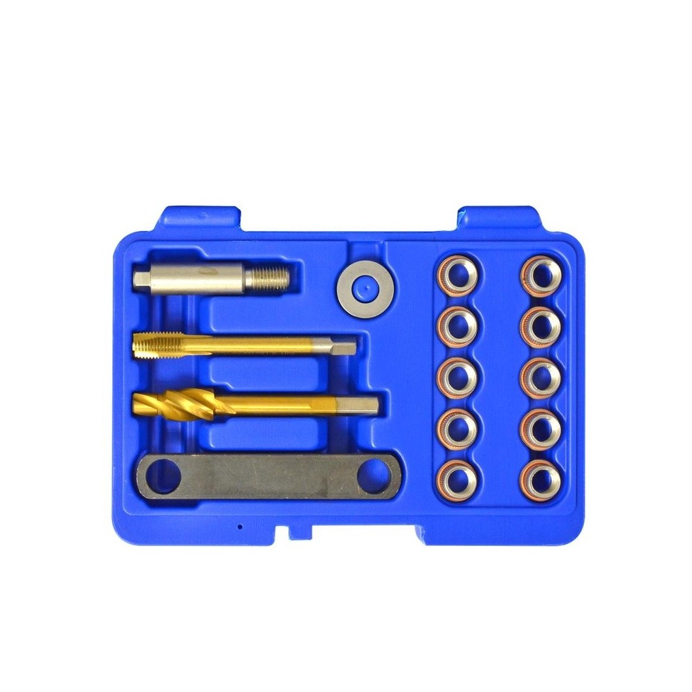 Kit de reparación de roscas para tornillos guía de pinza de freno M12x1,5 en carcasa de cojinete de rueda VAG, etc.