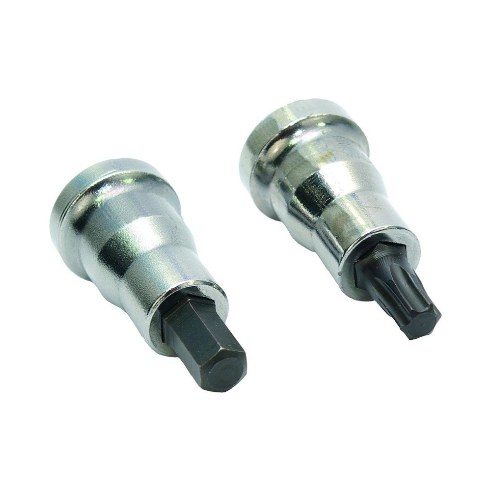 Juego de 2 llaves de vaso hexagonales + inserto Torx SBC para MB con sistema de freno SBC SW7 + accionamiento TX40 3/8' L 41,0