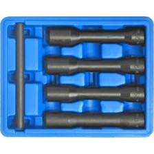 Juego de vasos giratorios largos de 5 piezas, con accionamiento de 17, 19, 21 y 22 mm, 1/2'