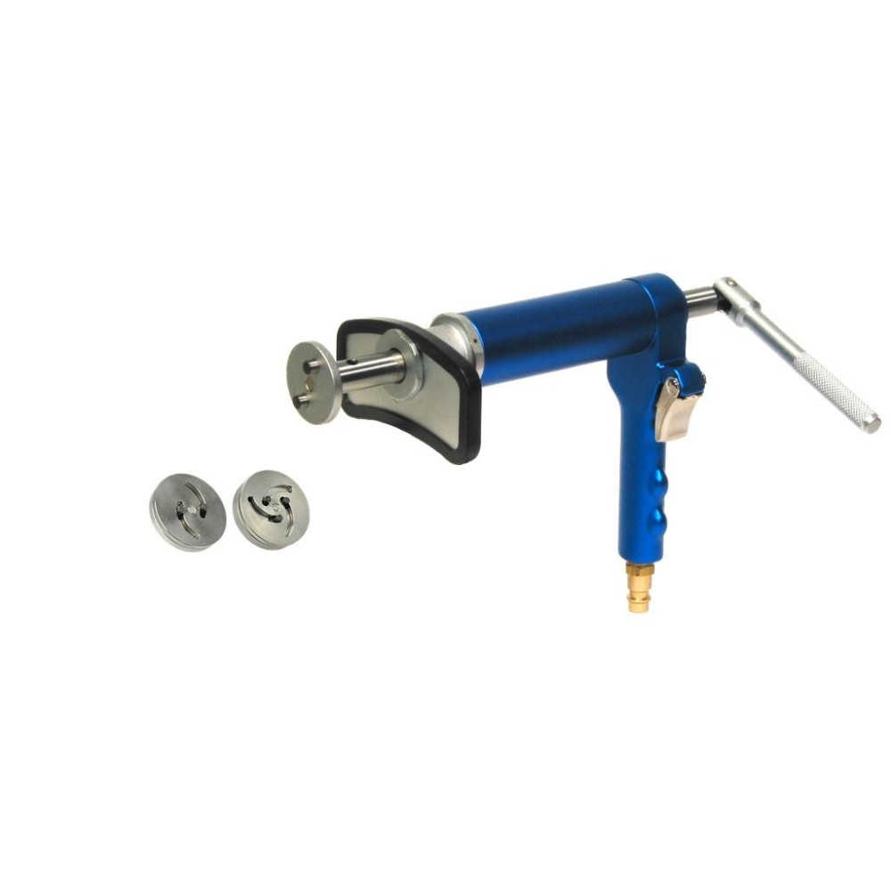 Herramienta de giro de pistones de freno neumático-hidráulico con insertos de giro universales (con 2 y 3 pasadores)