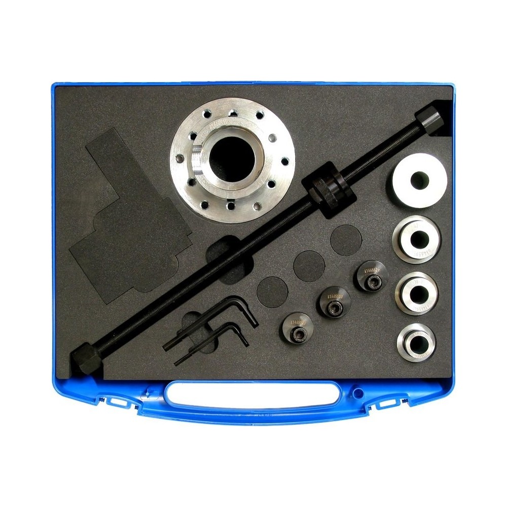 Kit de extracción de cojinetes de rueda UNI set 15 piezas sin hidráulica, extracción de cojinetes de bolas dobles