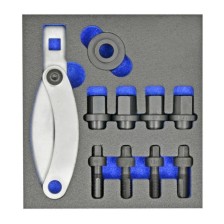 Kit de montaje de pernos de rueda con soporte de contrapeso para M12x1,25 - M12x1,5 - M12x1,75 - M14x1,75 7/16' x 20 UNF - 1/2'