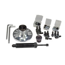 Extractor de cubo de rueda universal con husillo hidráulico, adaptadores, tornillos de montaje y tuercas