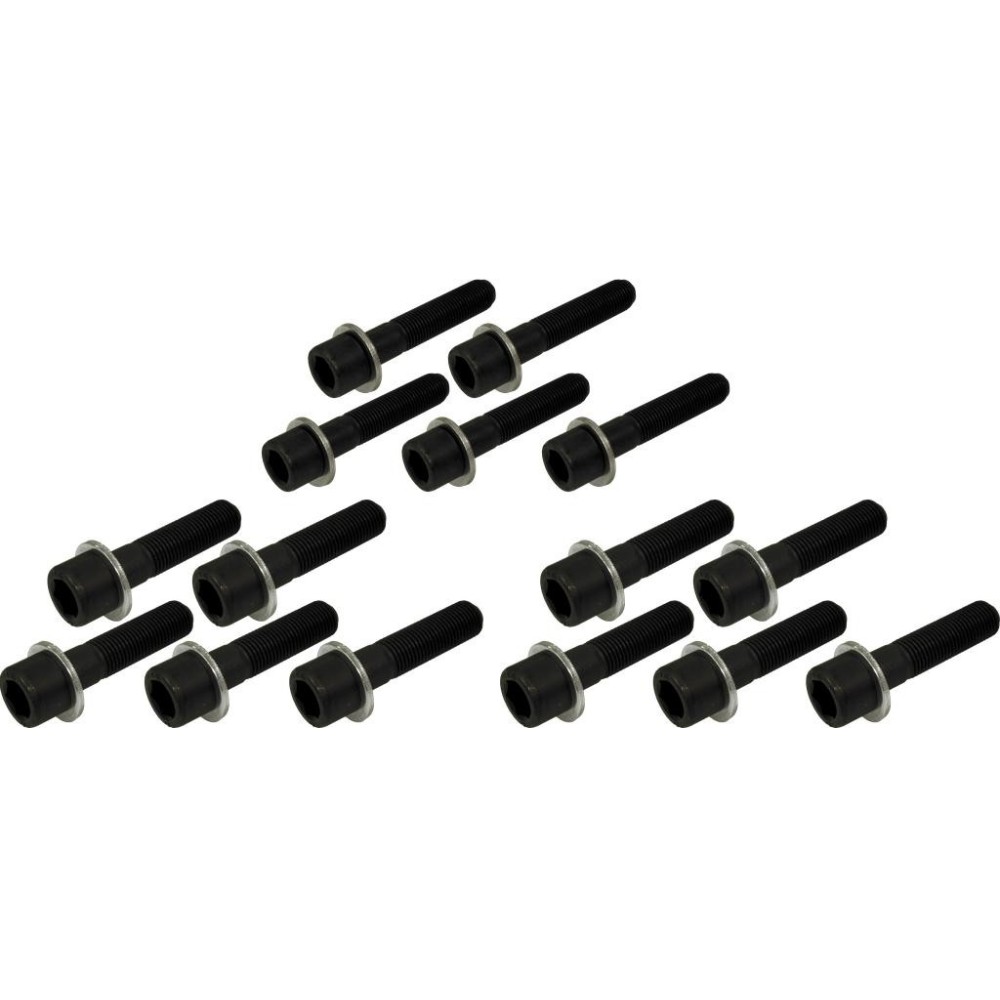 Tornillos de rueda de repuesto, juego de 15 piezas, M12 x 1,25, M12 x 1,5, M14 x 1,5, longitud 60 mm + arandela