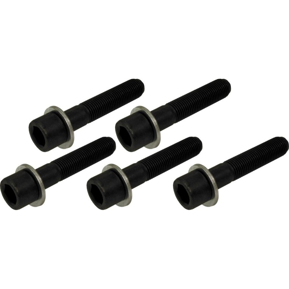 Tornillos de rueda de repuesto, juego de 5 piezas, M12 x 1,25, calidad 10.9, longitud 60 mm + arandela