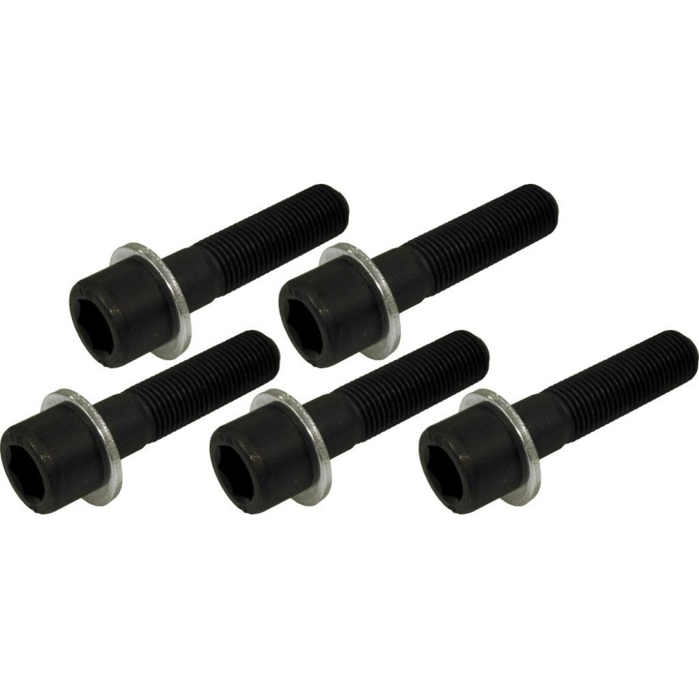 Tornillos de rueda de repuesto, juego de 5 piezas, M12 x 1,5, calidad 10.9, longitud 60 mm + arandela