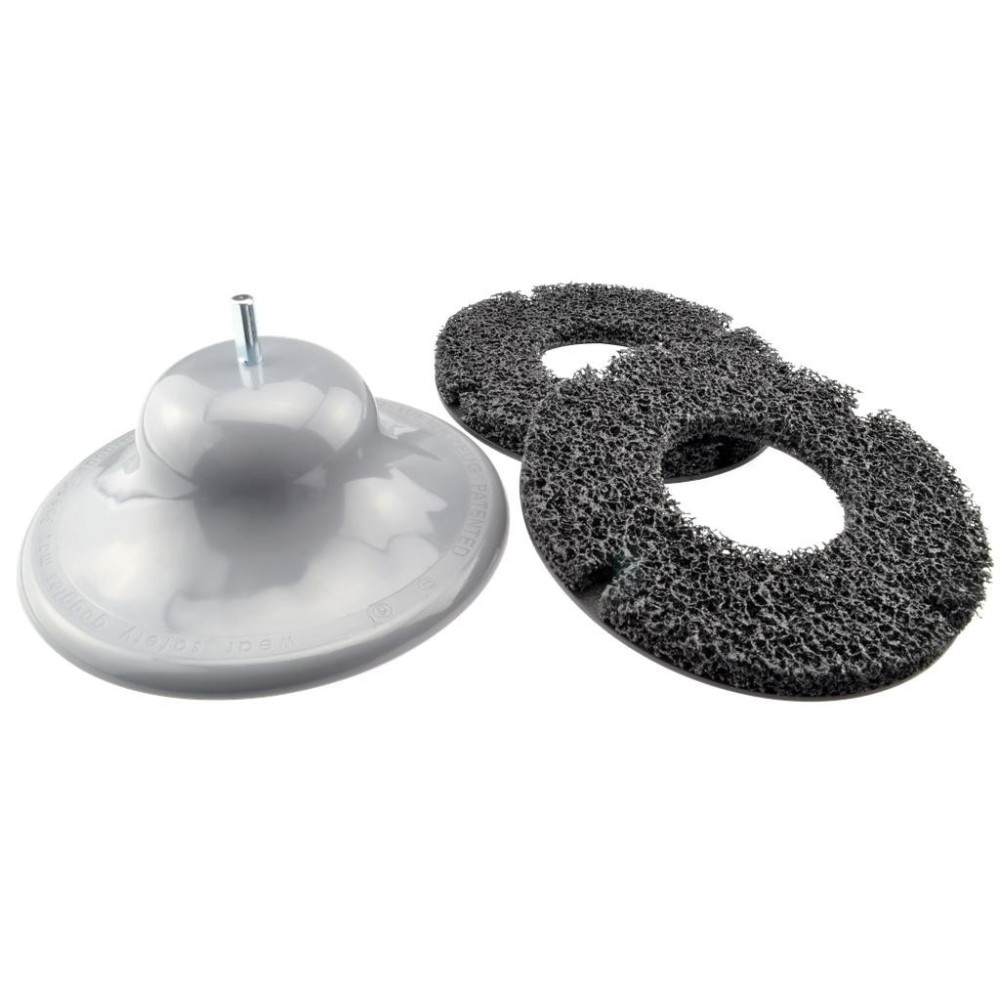 Rectificadora de cubos de rueda Ø200 mm con 2 discos de limpieza