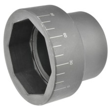 Llave para tuercas de eje de 8 puntas, SW80, accionamiento de 1' con escala, por ejemplo, Scania