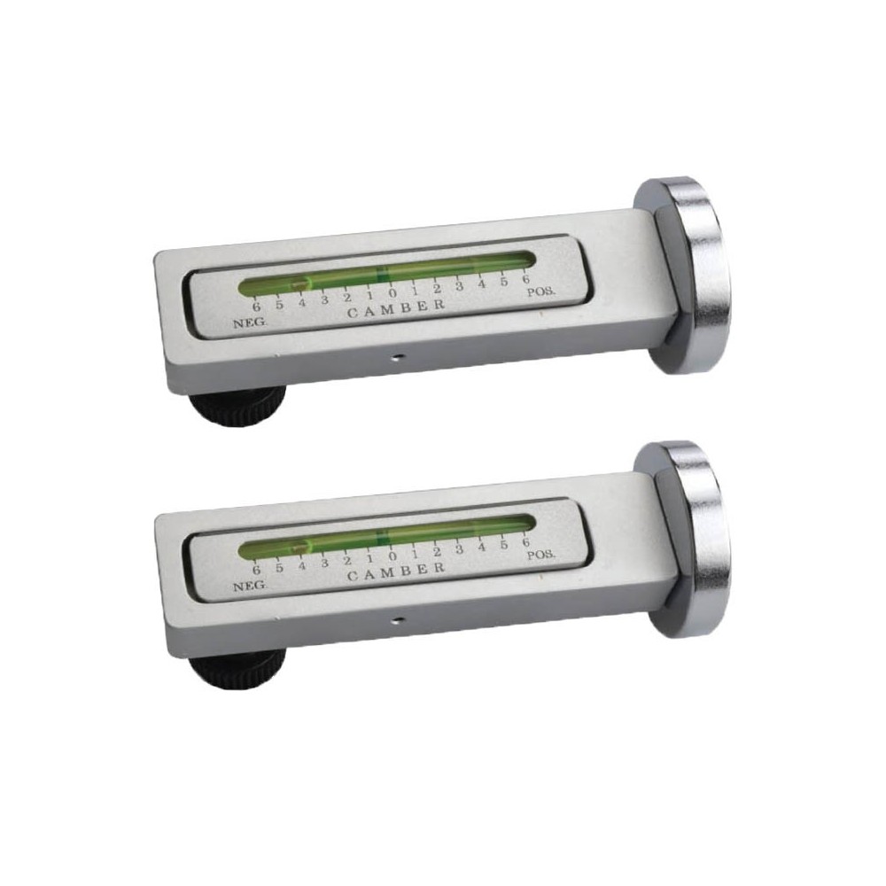 Nivel de burbuja con base magnética, juego de 2 en estuche de plástico.