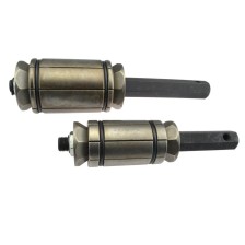 Juego de expansores de tubo de escape, 2 piezas, compuesto por tamaño 2 (38-62 mm) y tamaño 3 (54-87 mm).