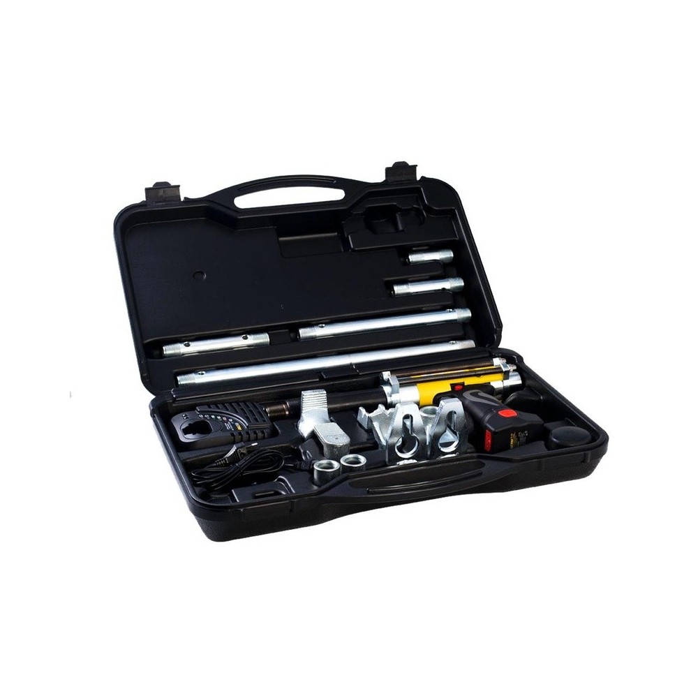 Sistema de tracción y empuje para reparaciones rápidas, kit estándar de 5 toneladas, funciona con batería, 2 baterías