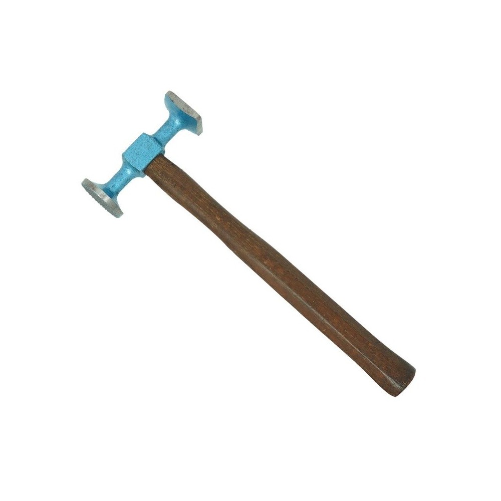 Martillo desabollador y alisador de abolladuras 115x46x40 mm pista redonda cuadriculada
