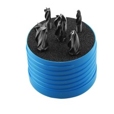 Fresas de carburo con dientes de aluminio, 5 piezas, vástago de 6 mm