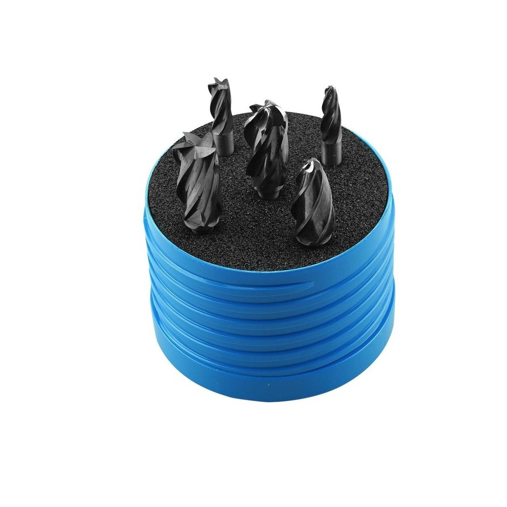 Fresas de carburo con dientes de aluminio, 5 piezas, vástago de 6 mm