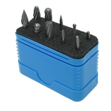 Fresas de carburo con dientes de aluminio, 10 piezas, vástago de 3 mm