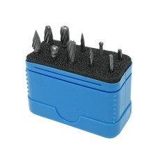 Fresas de carburo con dientes de aluminio, 10 piezas, vástago de 3 mm