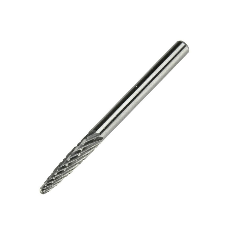 Fresa de carburo sólido, vástago de 3,0 mm, arco redondo