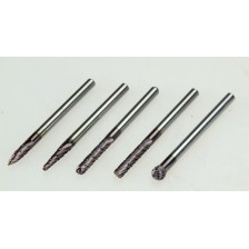 Juego de fresas de carburo sólido, 5 piezas.