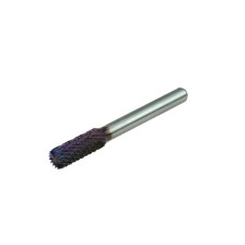 Fresa HM 8 x 65 mm forma ZYAS, cilíndrica, dentado frontal, vástago: 6 mm, dentado cruzado, RECUBRIMIENTO AZUL