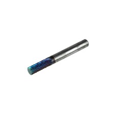 Fresa de carburo 6 x 50 mm cilíndrica dentada transversal / vástago: 6 mm RECUBRIMIENTO AZUL