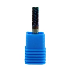 Fresa de carburo 6 x 50 mm cilíndrica dentada transversal / vástago: 6 mm RECUBRIMIENTO AZUL