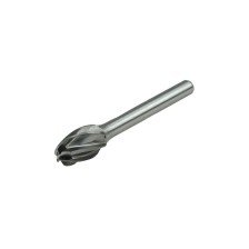 Fresa de carburo, forma de lágrima, 12,0 mm, dientes de aluminio / vástago: 6 mm