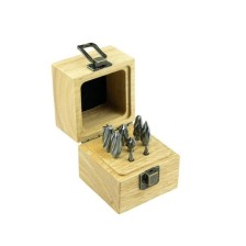 Juego de fresas de carburo, 10 piezas, con corte de aluminio y diámetro de vástago de 6 mm