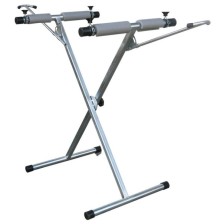 Mesa de almacenamiento en forma de X para partes del cuerpo con 2 extensiones laterales