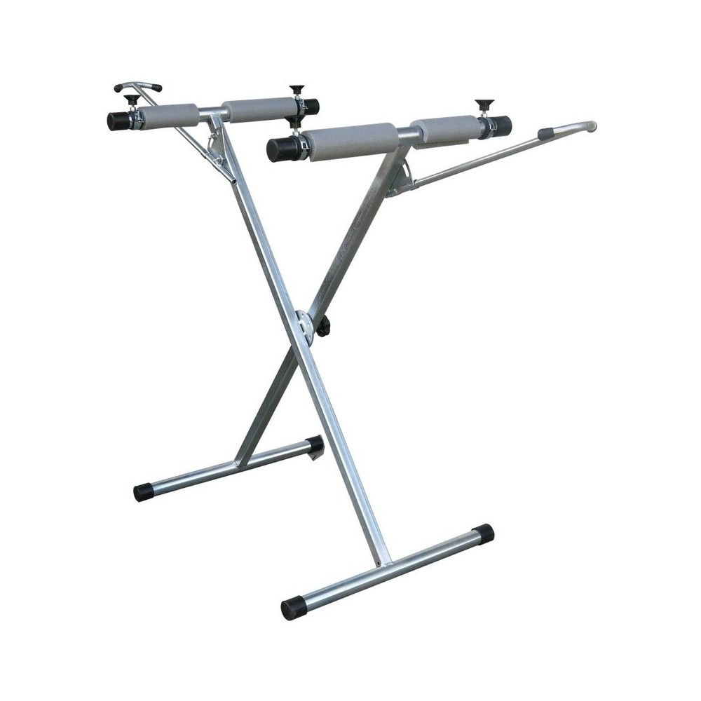 Mesa de almacenamiento en forma de X para partes del cuerpo con 2 extensiones laterales