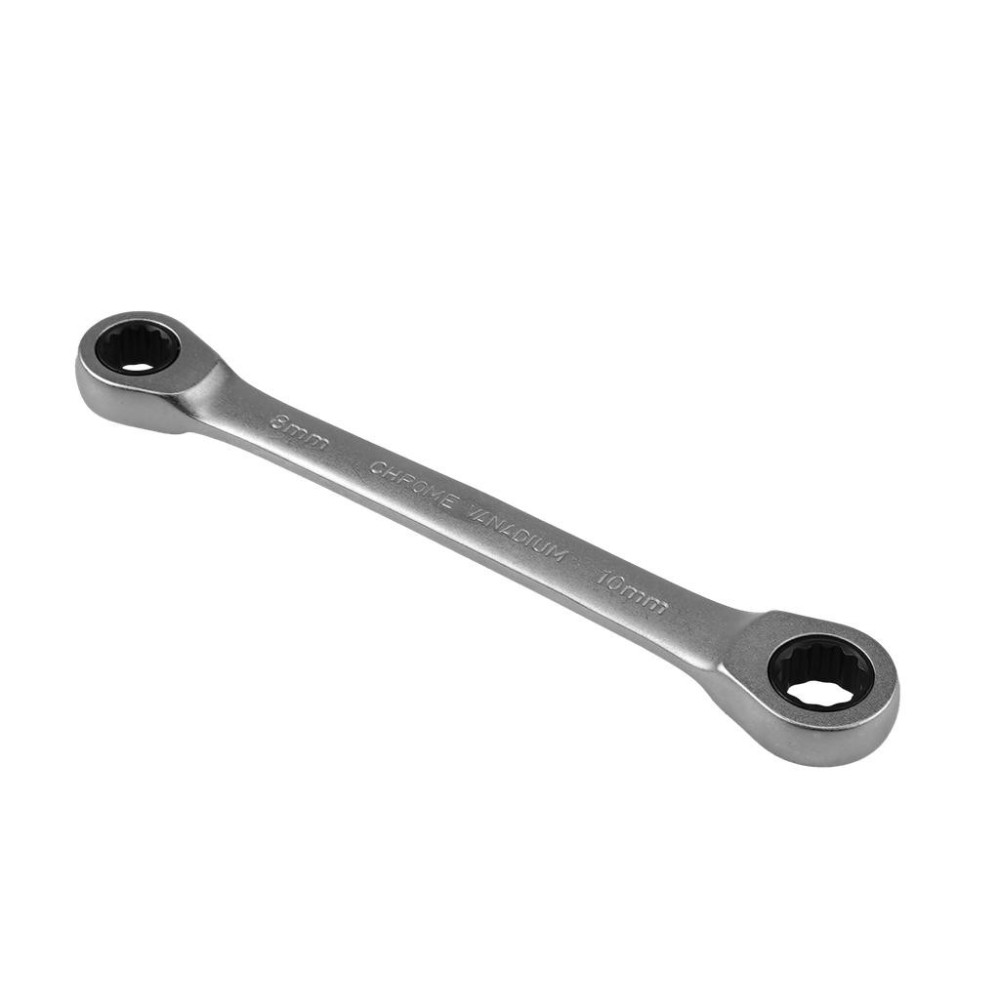 Llave de estrella de trinquete doble 8 x 10