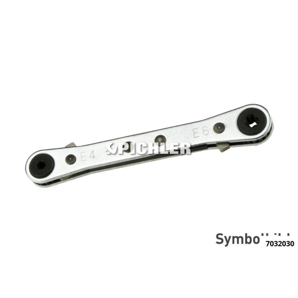 Tensor de anillo de trinquete de doble extremo, perfil E 'extraplano' E10 x E12